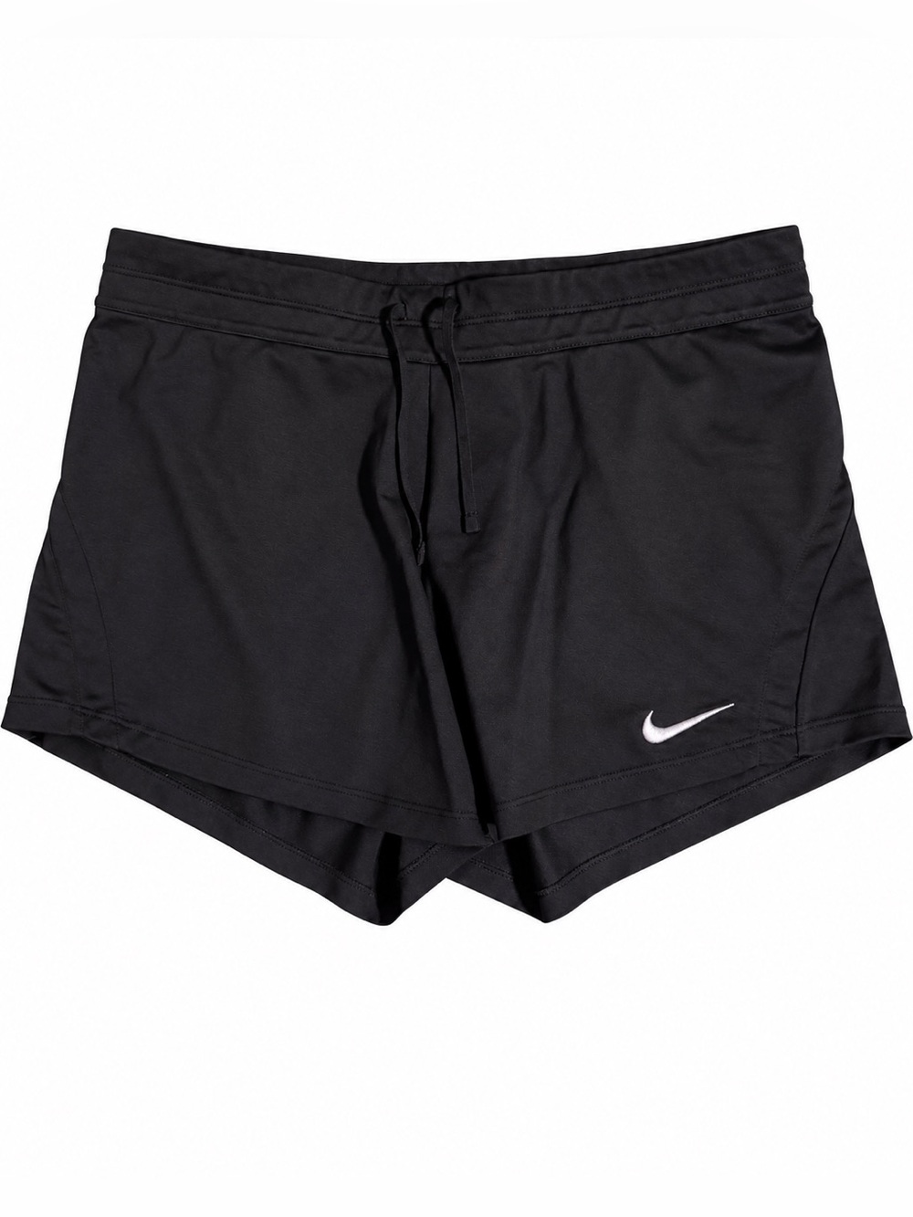 Nike Women’s Black Athletic Running Shorts with White Swoosh
